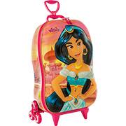 Mochila Escolar Infantil de Rodinhas Princesas Disney Jasmine em EVA Maxtoy - PT 1 UN