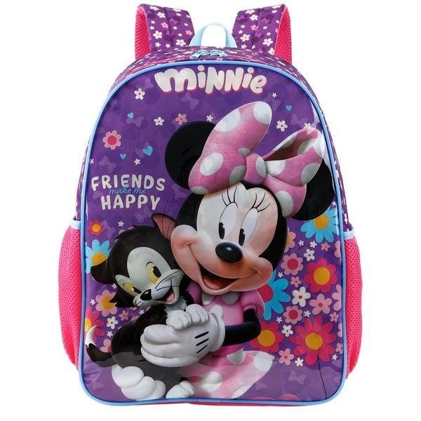 Mochila Infantil Disney Minnie em Poliéster 16" Xeryus - PT 1 UN