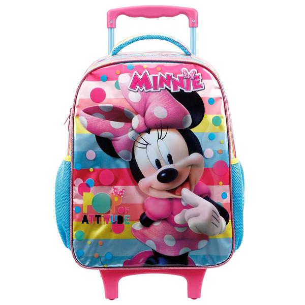 Mochila Escolar Infantil de Rodinhas Disney Minnie Xeryus - PT 1 UN