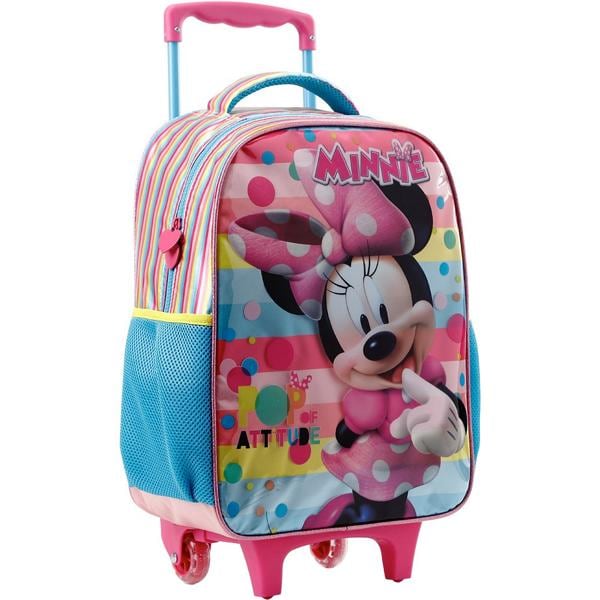 Mochila Escolar Infantil de Rodinhas Disney Minnie Xeryus - PT 1 UN