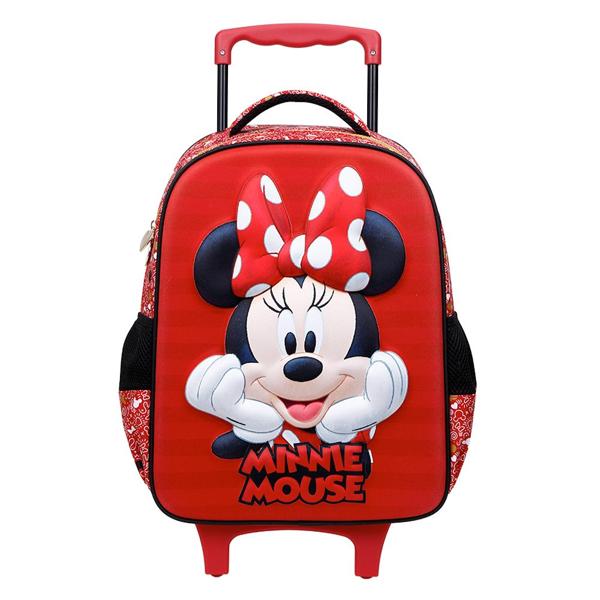 Mochila Escolar Infantil de Rodinhas Minnie Disney em Poliéster 16" Xeryus - PT 1 UN