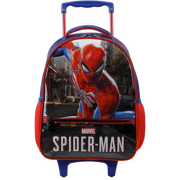 Mochila Escolar Infantil de Rodinhas Marvel Homem Aranha em Poliéster 16" Xeryus - PT 1 UN