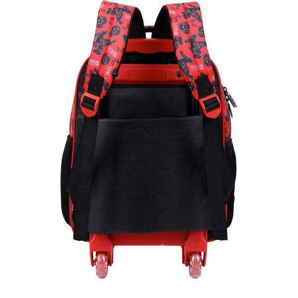 Mochila Escolar Infantil de Rodinhas Homem Aranha Spiderman Marvel Spiderman Marvel em Poliéster 16" Xeryus - PT 1 UN