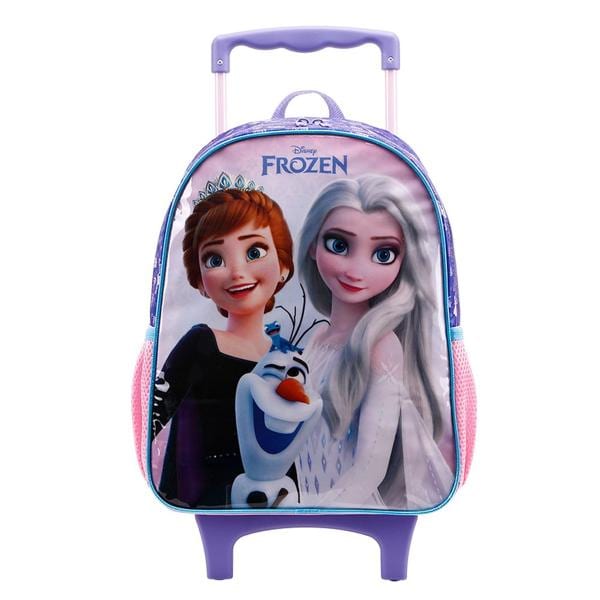 Mochila Escolar Infantil de Rodinhas Disney Frozen em Poliéster 16" Xeryus - PT 1 UN