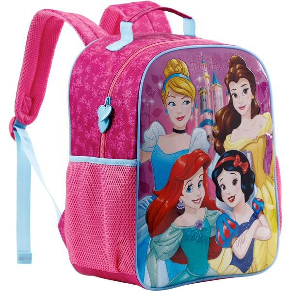 Mochila Infantil Disney Princesas em Poliéster 16" Xeryus - PT 1 UN