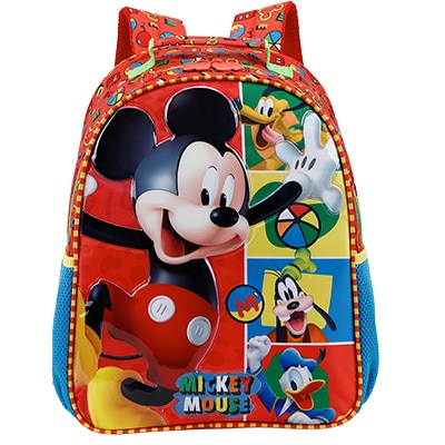 Mochila Infantil Mickey Disney em Poliéster 16" Xeryus - PT 1 UN