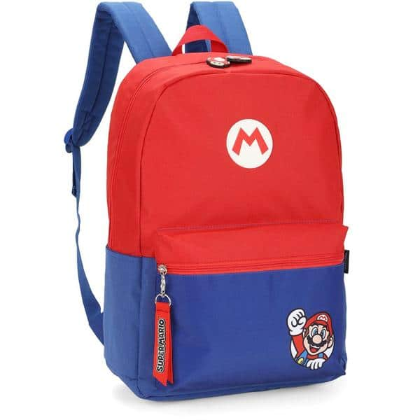 Mochila Escolar Super Mario em Poliéster, Vermelho, Luxcel - PT 1 UN