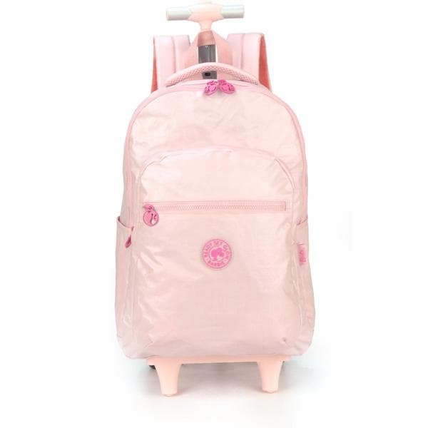 Mochila Escolar com rodas Barbie Mattel rosa em Poliéster, Luxcel - PT 1 UN