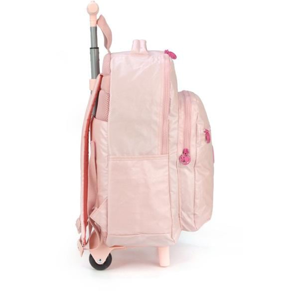 Mochila Escolar com rodas Barbie Mattel rosa em Poliéster, Luxcel - PT 1 UN