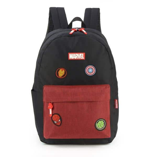 Mochila Marvel Vingadores - Avengers em Poliéster, Preta Luxcel PT 1 UN