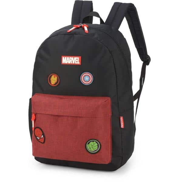 Mochila Marvel Vingadores - Avengers em Poliéster, Preta Luxcel PT 1 UN