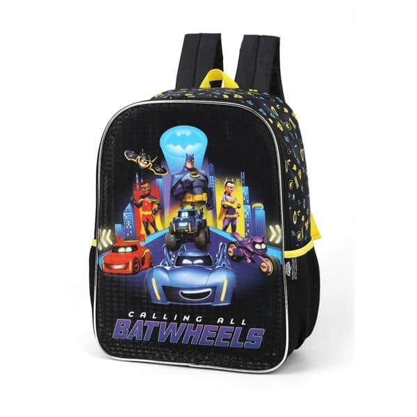 Mochila Escolar Infantil DC Batwheels em Poliéster, Luxcel - PT 1 UN