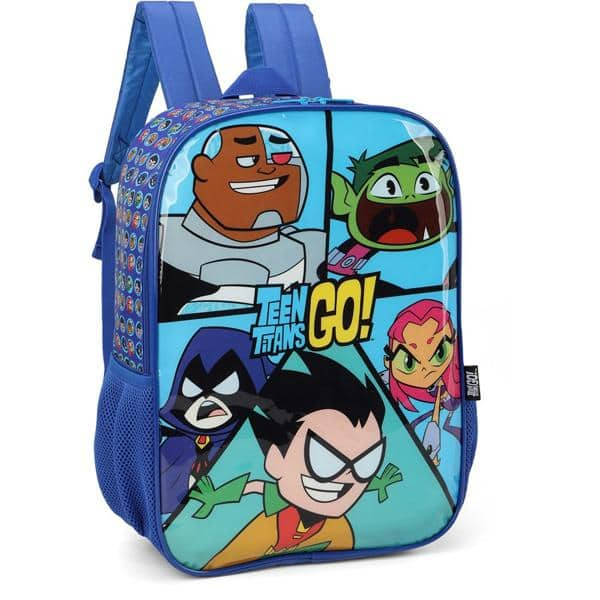 Mochila Infantil DC Jovens Titãs - Teen Titans Go em Poliéster Luxcel - PT 1 UN