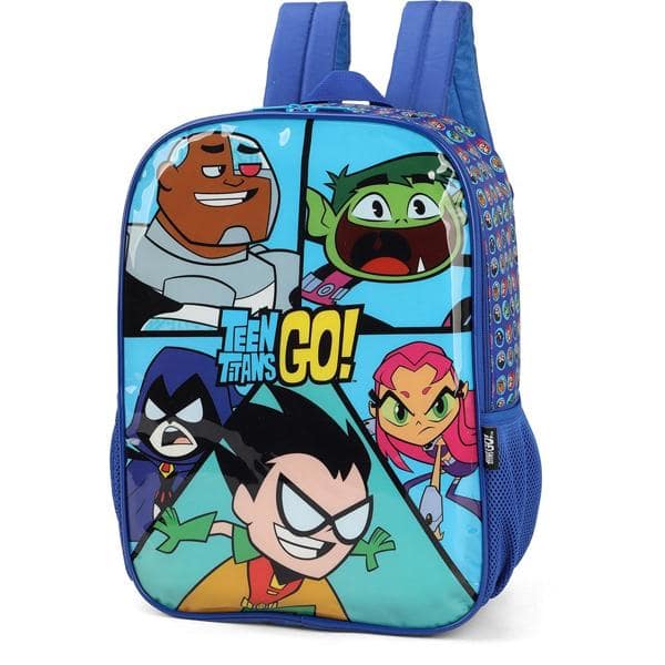 Mochila Infantil DC Jovens Titãs - Teen Titans Go em Poliéster Luxcel - PT 1 UN