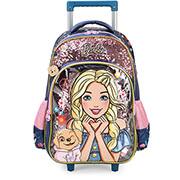 Mochila poli. c/ rodas Barbie azul IC39132BB Luxcel PT 1 UN