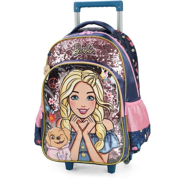 Mochila poli. c/ rodas Barbie azul IC39132BB Luxcel PT 1 UN