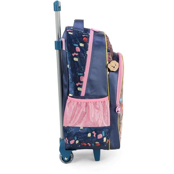 Mochila poli. c/ rodas Barbie azul IC39132BB Luxcel PT 1 UN
