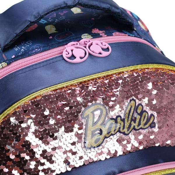 Mochila poli. c/ rodas Barbie azul IC39132BB Luxcel PT 1 UN
