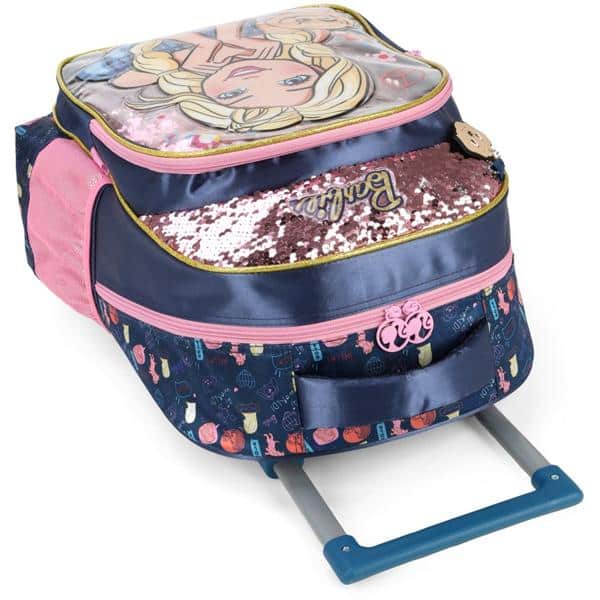 Mochila poli. c/ rodas Barbie azul IC39132BB Luxcel PT 1 UN