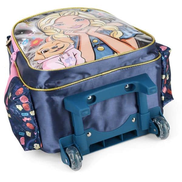 Mochila poli. c/ rodas Barbie azul IC39132BB Luxcel PT 1 UN