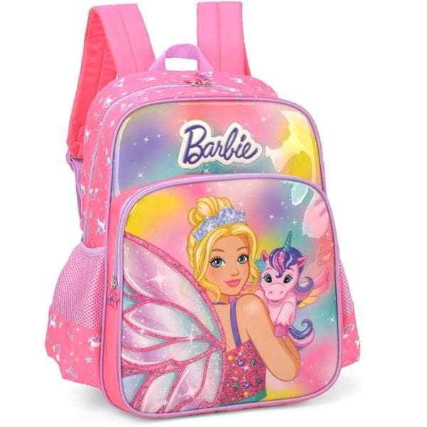 Mochila infantil Barbie Mattel em Poliéster Luxcel - PT 1 UN