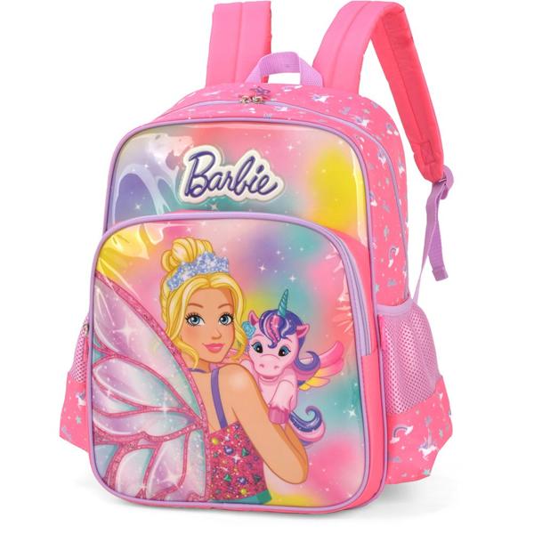 Mochila infantil Barbie Mattel em Poliéster Luxcel - PT 1 UN