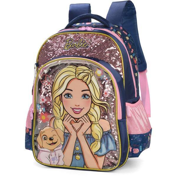 Mochila infantil Barbie Mattel em Poliéster Luxcel - PT 1 UN