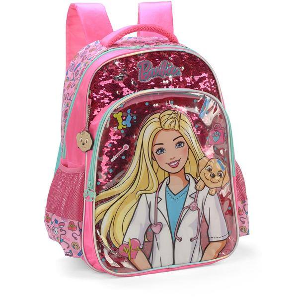 Mochila infantil Barbie Mattel em Poliéster Luxcel - PT 1 UN