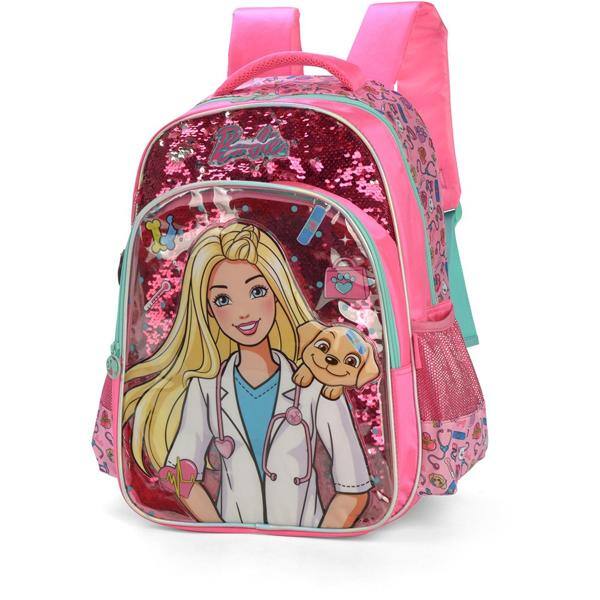 Mochila infantil Barbie Mattel em Poliéster Luxcel - PT 1 UN