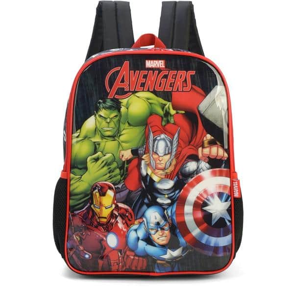 Mochila Infantil Vingadores Avengers Marvel em Poliéster Luxcel - PT 1 UN