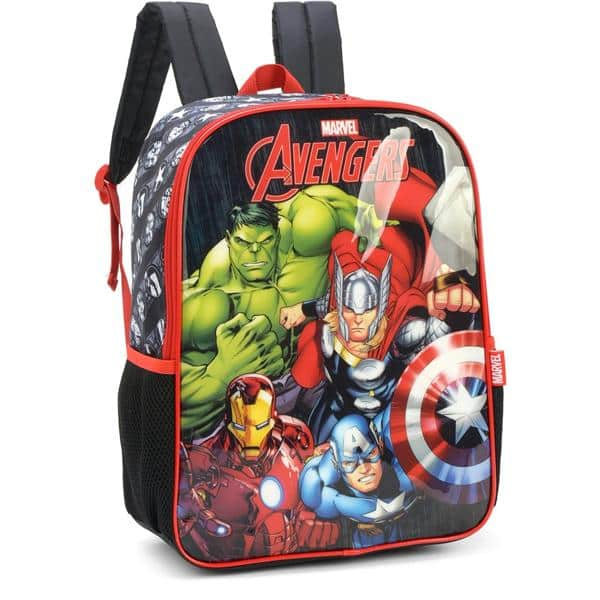 Mochila Infantil Vingadores Avengers Marvel em Poliéster Luxcel - PT 1 UN