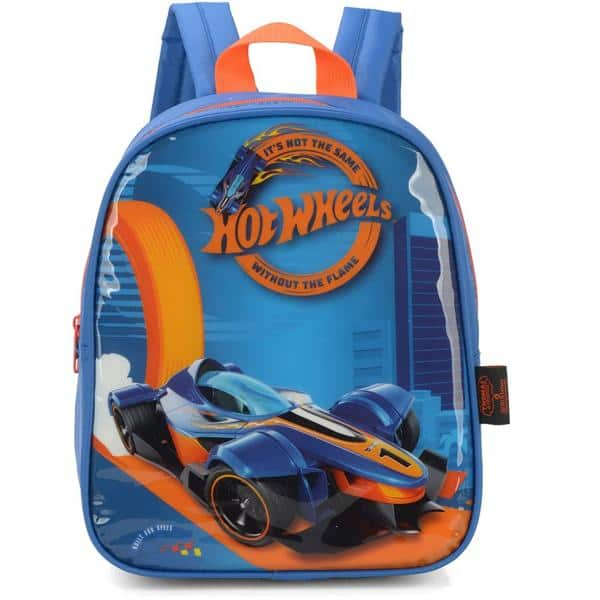 Mochila infantil Hot Wheels Mattel em Poliéster Luxcel - PT 1 UN