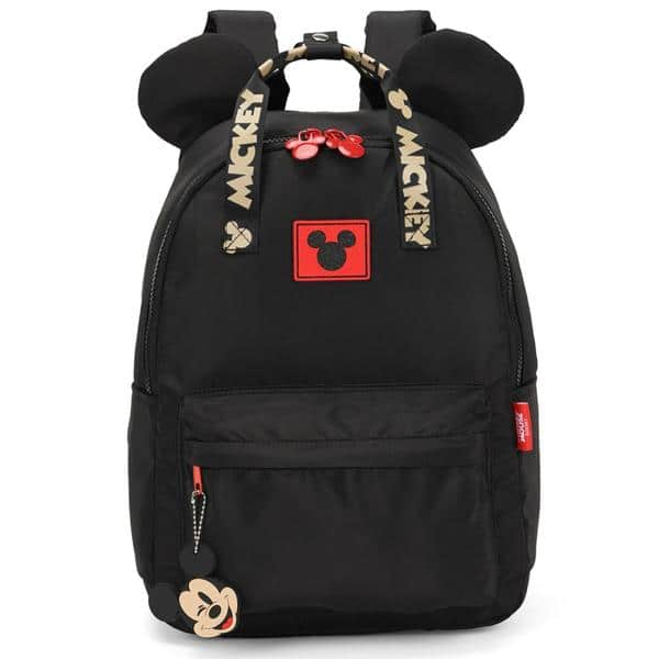 Mochila Escolar, Poliéster, Mickey Disney, Preto, Luxcel - PT 1 UN