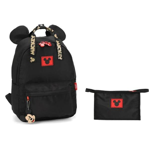 Mochila Escolar, Poliéster, Mickey Disney, Preto, Luxcel - PT 1 UN