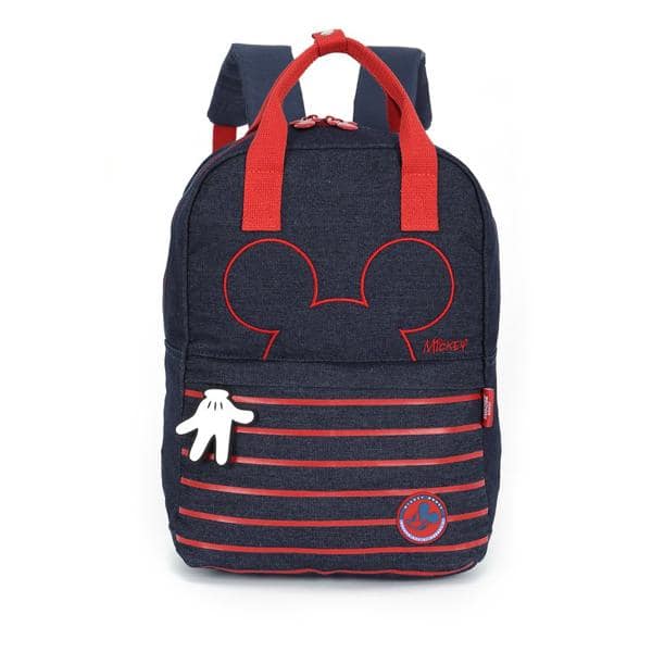 Mochila Mickey Disney Mouse em Poliéster, Azul e Vermelha, Luxcel - PT 1 UN