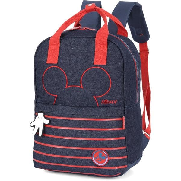 Mochila Disney Mickey Mouse em Poliéster, Azul e Vermelha, Luxcel - PT 1 UN