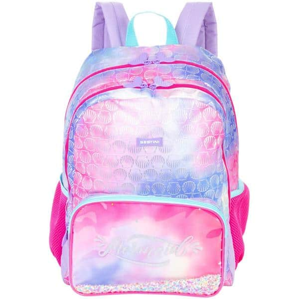 Mochila escolar em Nylon, X Mermaid, colorida, 066032-00, Sestini - PT 1 UN