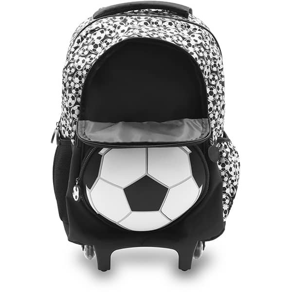 Mochila escolar com rodas, Bola de futebol, Happy-Time - PT 1 UN