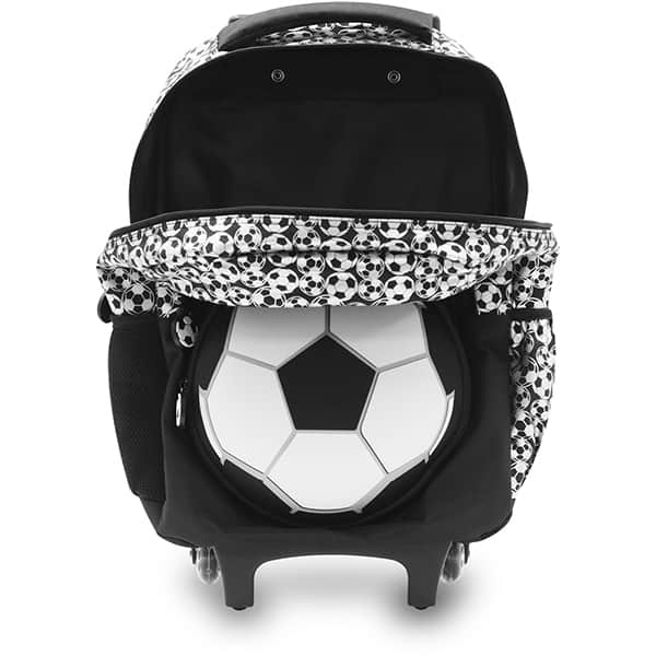 Mochila escolar com rodas, Bola de futebol, Happy-Time - PT 1 UN