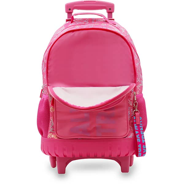 Mochila escolar com rodas, Rosa, Happy-Time - PT 1 UN