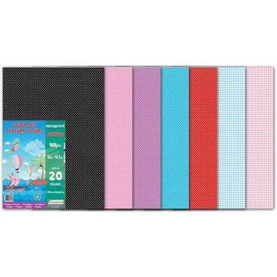 Papel color set 66x46,5 180g c/5 cores sortidas Novaprint PT 20 FL