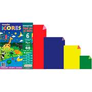 Kit papel que se dobra 75g 4 formatos c/6 cores Novaprint PT 48 FL