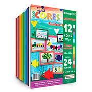 Bloco Ecocores Multiformas 110g 320x230mm c/12 cores Novaprint PT 1 FL