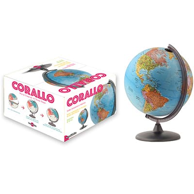 Globo terrestre político, sem luz,30cm, Tecnodidattica - CX 1 UN