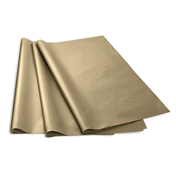 Papel de seda Bronze metalizado, 48 x 60cm, 042033, Ridet - PT 20 UN