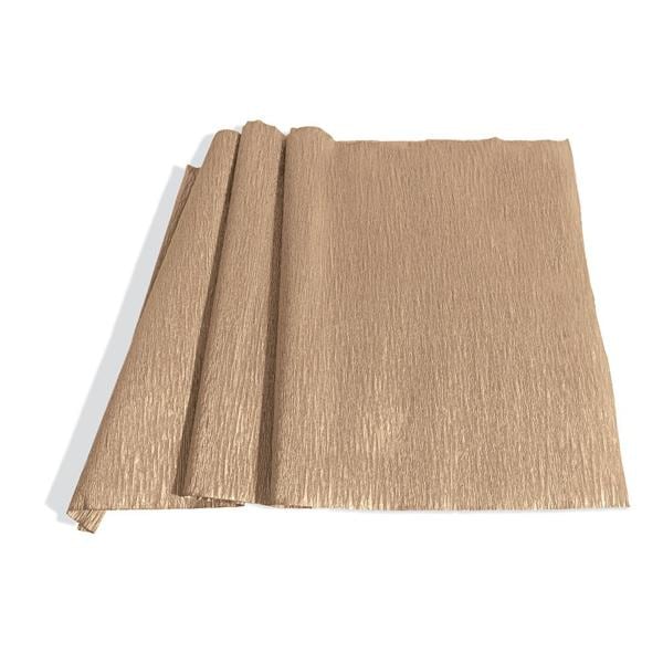 Papel crepom Bronze metalizado, 2,00m x 0,48cm, 031033, Ridet - RL 1 UN