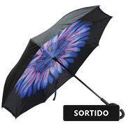 Guarda chuva invertido longo duplo tecido, Flores, Sortido, PM2090, Proteja-se - PT 1 UN