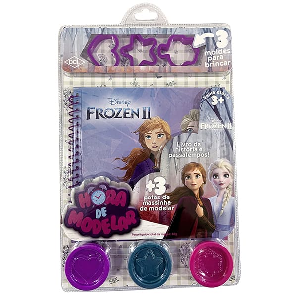 Livro Infantil Frozen II, com 3 Potes de Massinha, DCL - PT 1 UN