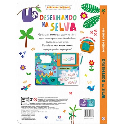 Livro infantil desenhando na selva 6673 Ciranda Cultural PT 1 UN