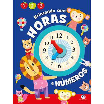 Livro infantil brincando com horas e números 1945 Ciranda Cultural PT 1 UN